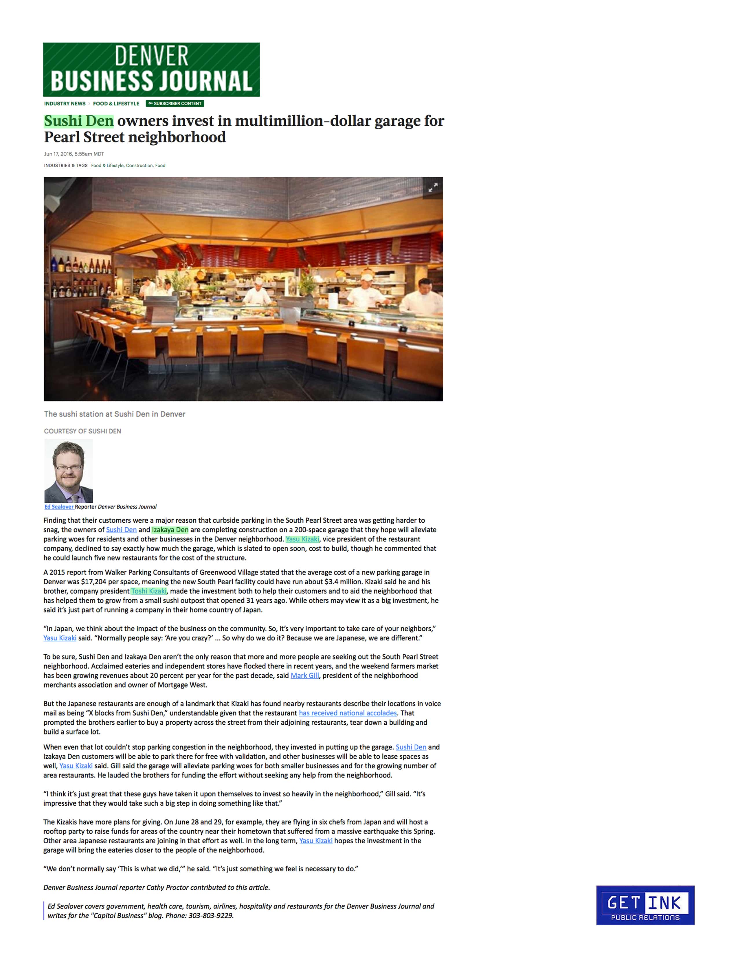 Denver Business Journal OTOTO